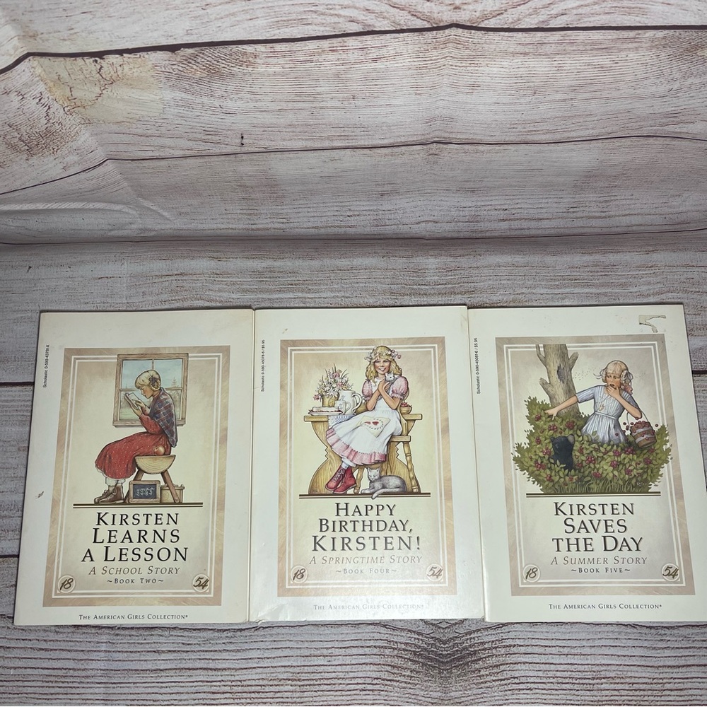Lot of 3 AMERICAN GIRL Kirsten Books 2, 4, 5 School Christmas Spring Summer